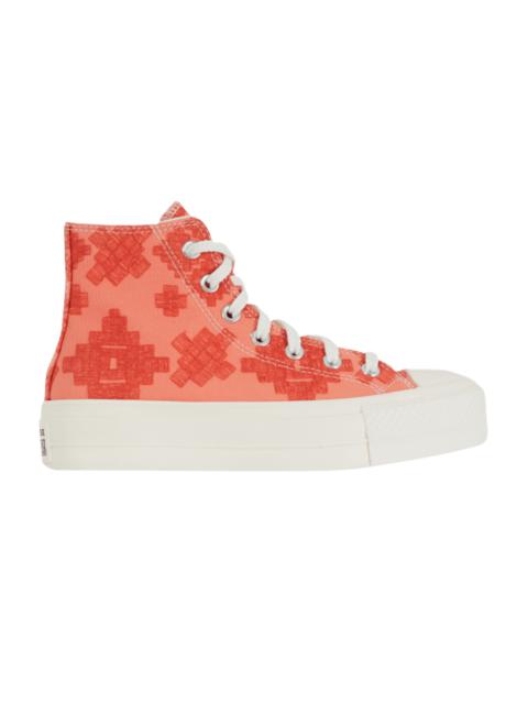 Converse 척 Taylor Lift Hi Sneaker in Bright Madder/Orange/Egret