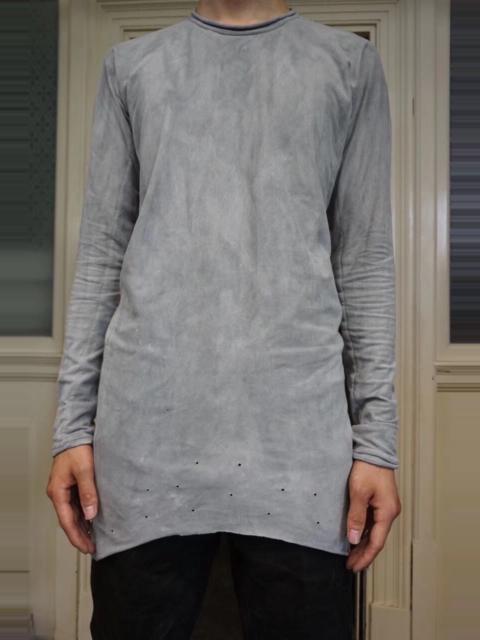 Layer-0 Layer-0 Dirty White Arc-Shaped Hole Long Sleeve Top