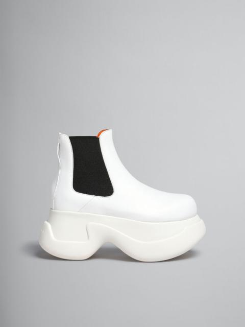 Marni WHITE LEATHER ARAS 23 CHELSEA BOOT