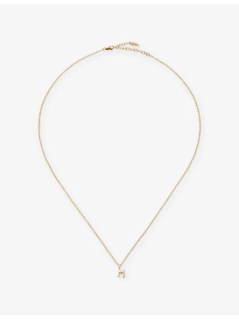 MISSOMA Fine Initial Mini M 14ct Yellow Gold Pendant Necklace