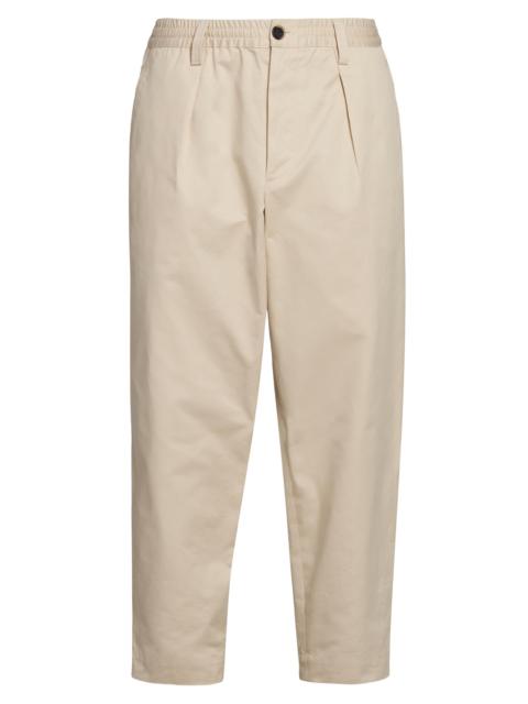 Marni Men's Cotton Gabardine Crop Trousers - Ivory