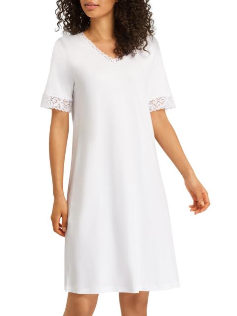 HANRO Women's Moments Short-Sleeve Nightgown - White