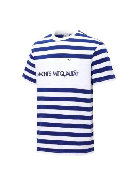 PUMA PUMA MMQ Striped T-Shirt 'Blue' 537510-12