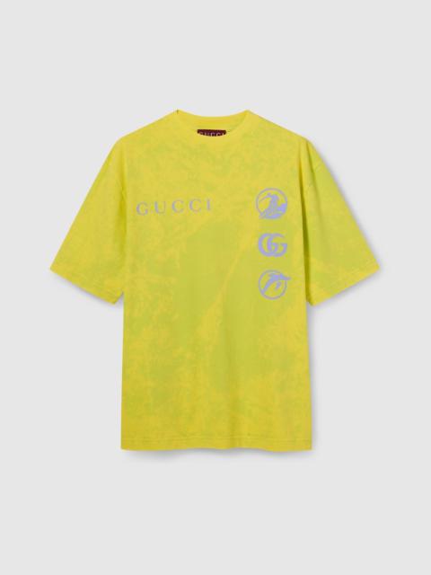 GUCCI Printed cotton jersey T-shirt