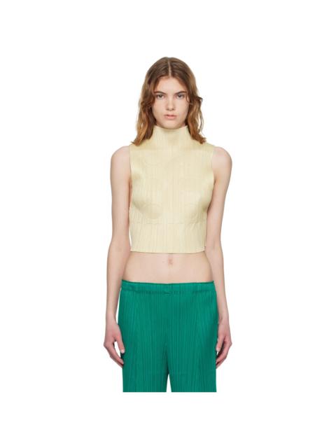 Pleats Please Issey Miyake Yellow Tune Top