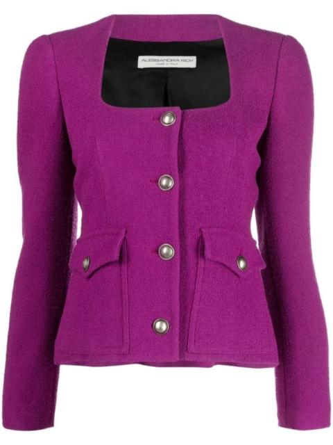 Alessandra Rich square-neck button-up jacket