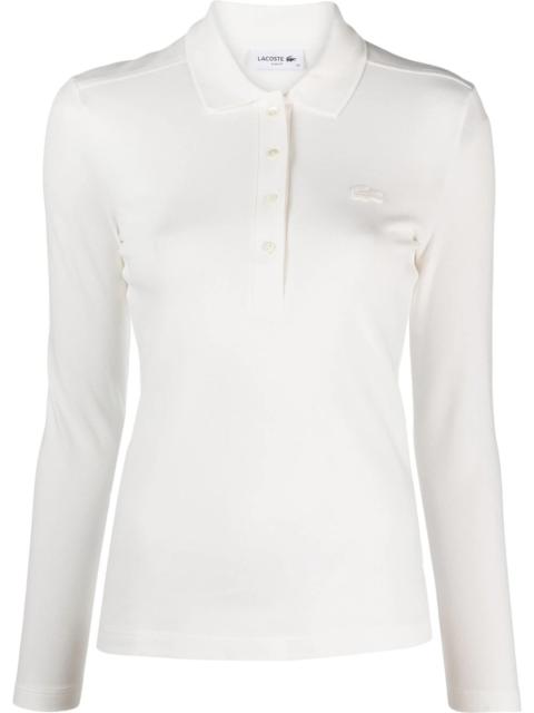 LACOSTE piqué cotton polo top