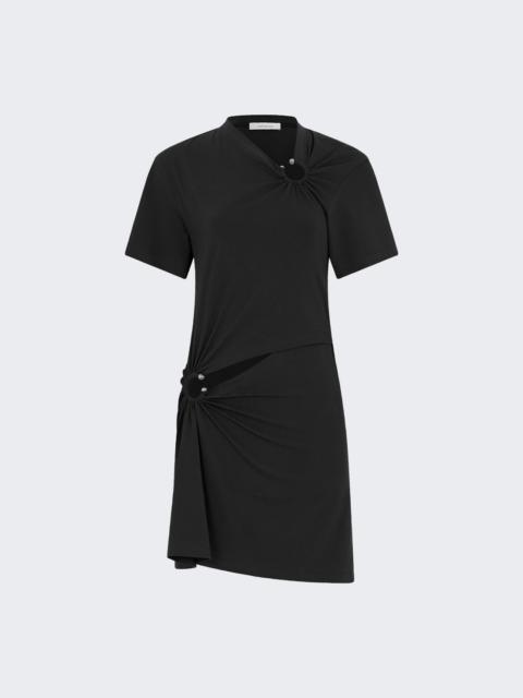 rabanne Ring Detail Mini Dress Black