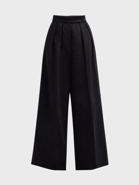 Pamplona Pleated Wide-Leg Pants