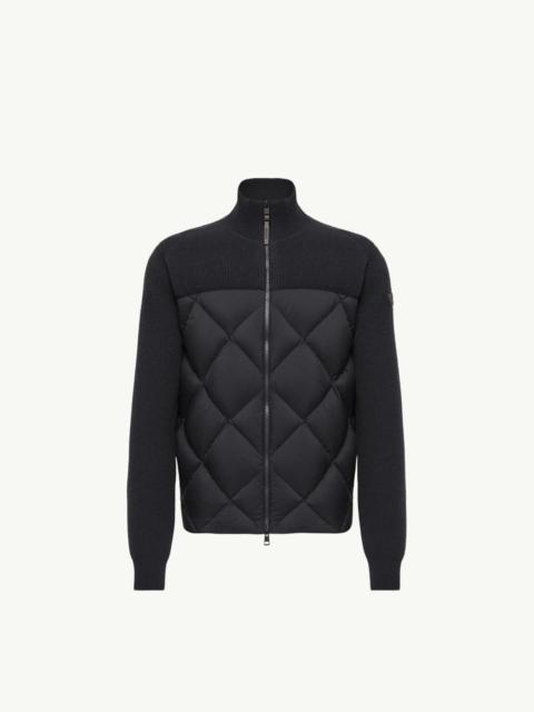 Moncler Wool-Cashmere Down Cardigan