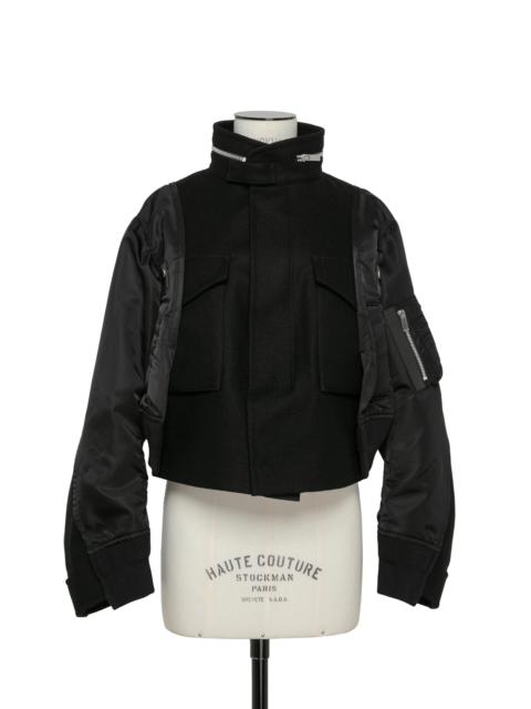 sacai Wool Melton x Nylon Twill Jacket