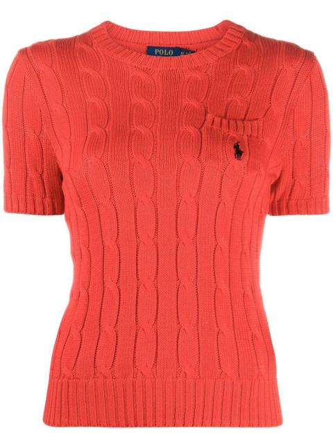 Polo Ralph Lauren Cotton Sweater Crew Neck W/Braids