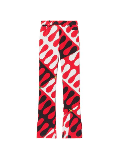 Leocorno-print straight-leg trousers