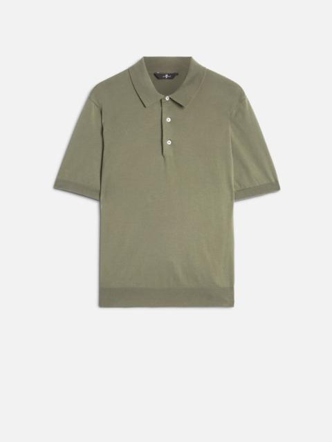 7 For All Mankind SHORT SLEEVE POLO SWEATER
