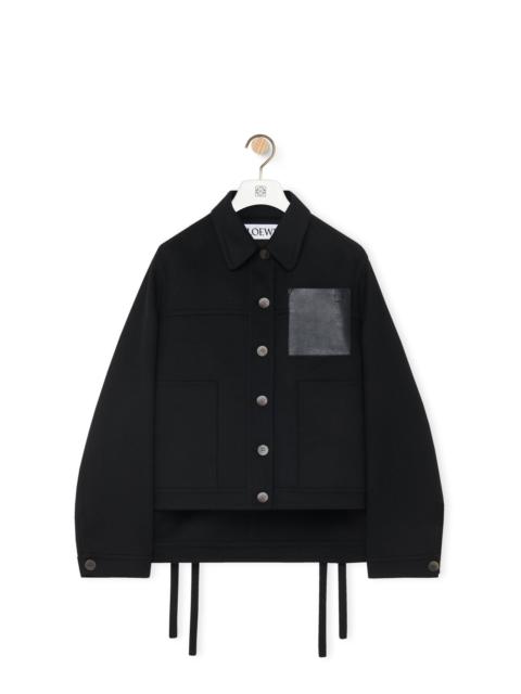 Workwear jacket in wool and cashmere