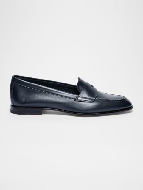 Santoni Famed Leather Loafers