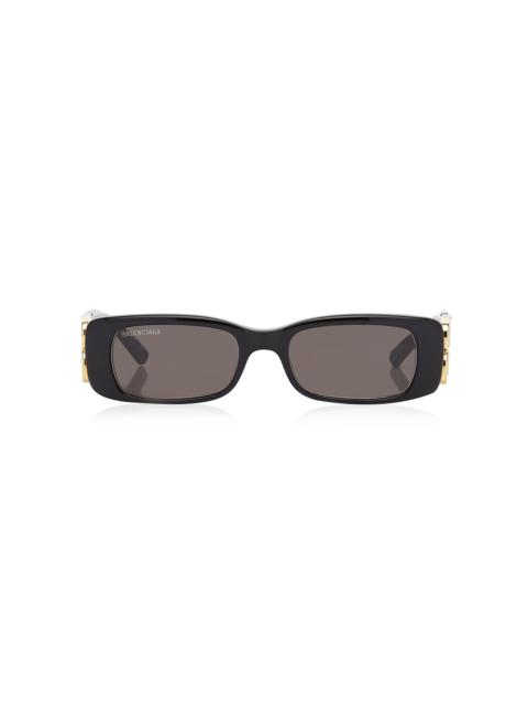 Dynasty Square-Frame Acetate Sunglasses black