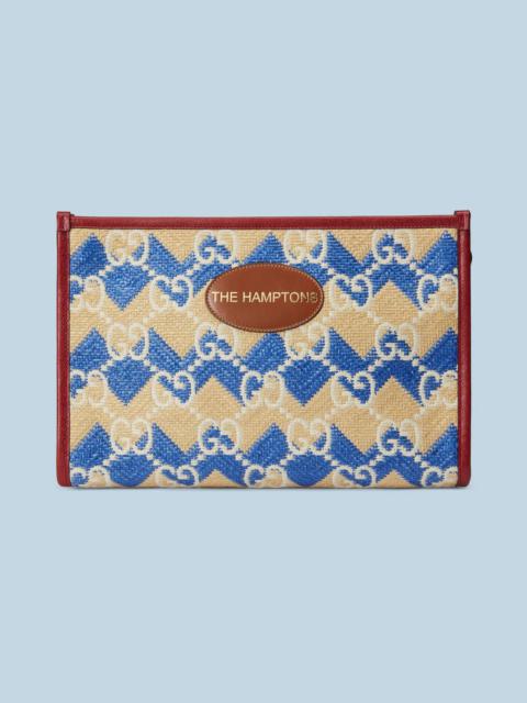 GUCCI 'The Hamptons' GG chevron striped pouch