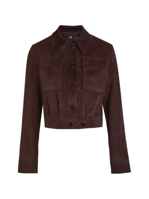 STOULS Leoncino flap-pocket suede jacket