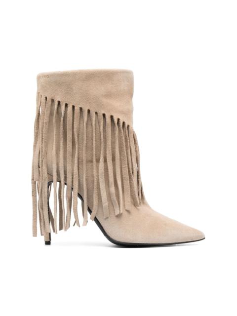 PINKO 120mm fringe-detail ankle boots