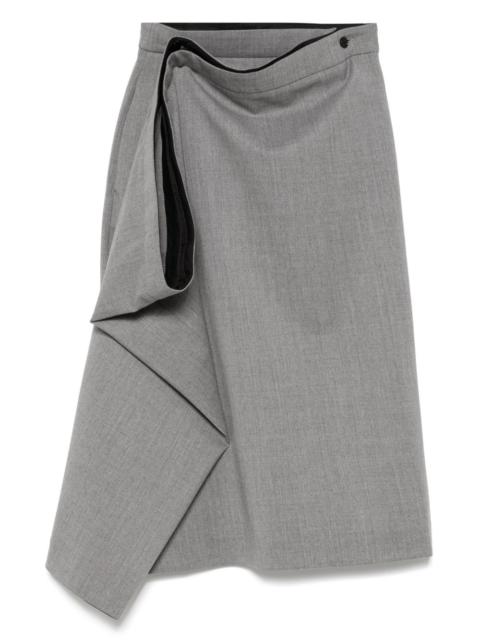 ALAINPAUL wool midi skirt
