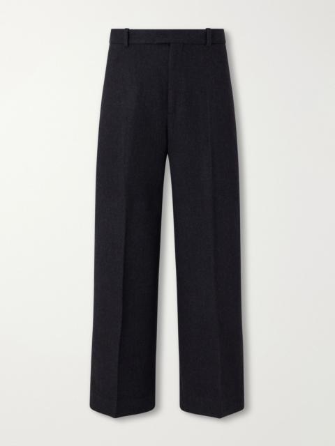 JACQUEMUS Tempo Wide-Leg Wool-Blend Woven Trousers Dark gray