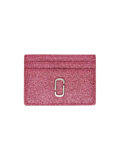 Marc Jacobs Pink 'The Galactic Glitter J Marc' Card Holder