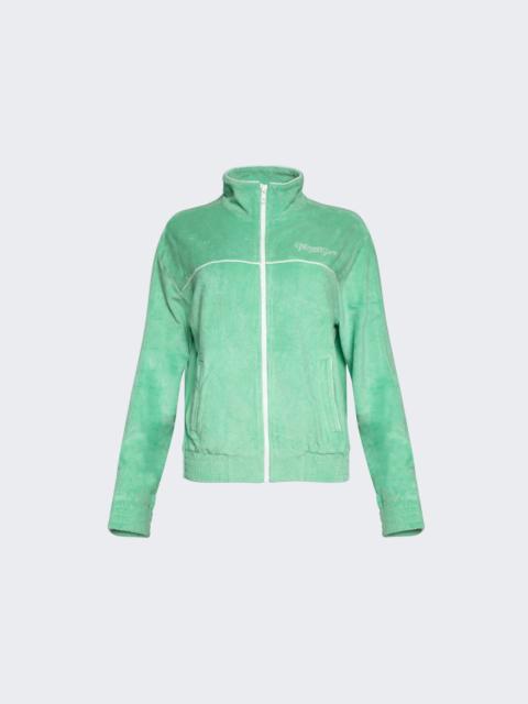 Sporty & Rich Rizzoli Tennis Terry Track Jacket Washed Kelly And White