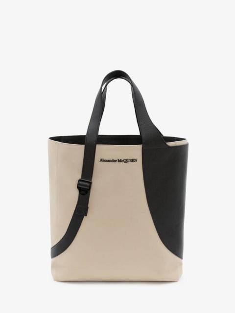 Alexander McQueen Medium Harness Tote Bag in Black/beige