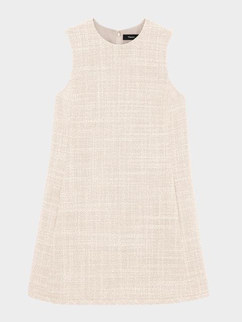 Theory Sleeveless Tweed Shift Dress