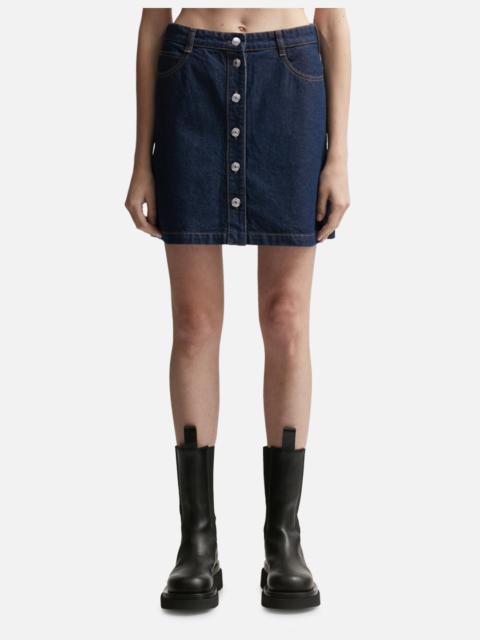 Maison Kitsuné BUTTONED DENIM MINI SKIRT