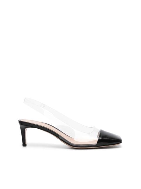 Plexi Decollete slingback pumps