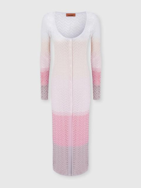 Missoni Long cardigan in gradient chevron viscose