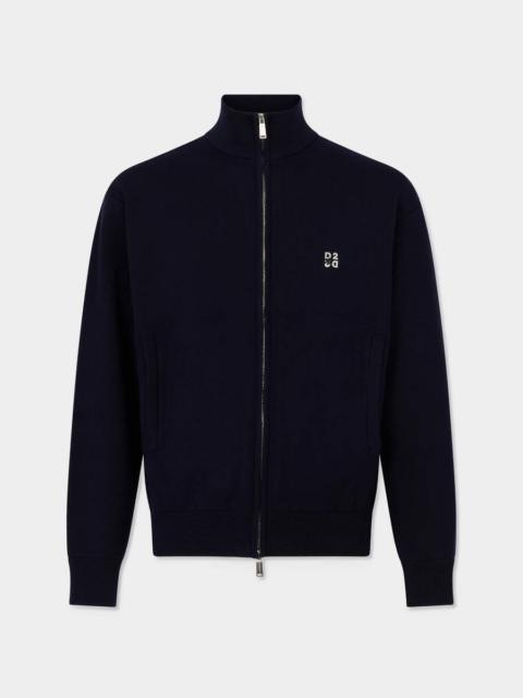 DSQUARED2 METAL D2 UPSIDE DOWN KNIT CARDIGAN