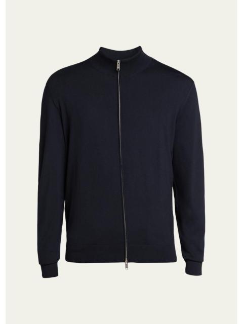 ZEGNA Men's Trofeo Wool Full-Zip Knit Sweater