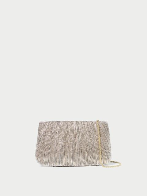 LOEFFLER RANDALL Brit Champagne Flat Pleated Clutch