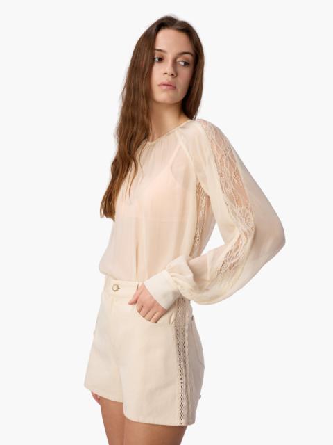 CAMI NYC MILAGROS SILK BLOUSE BONE