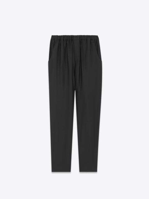 saint laurent high-waisted pants in viscose and ramie
