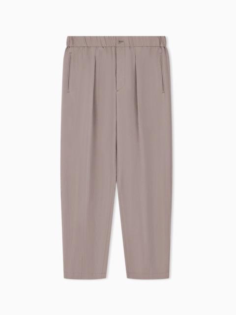 GIORGIO ARMANI TROUSERS REGULAR FIT IN WASHED SILK BLEND