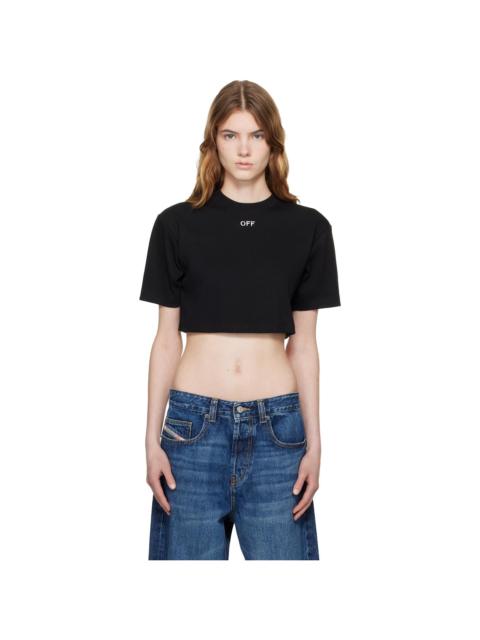 Off-White Black 'OFF' Stamp Rib Cropped T-shirt