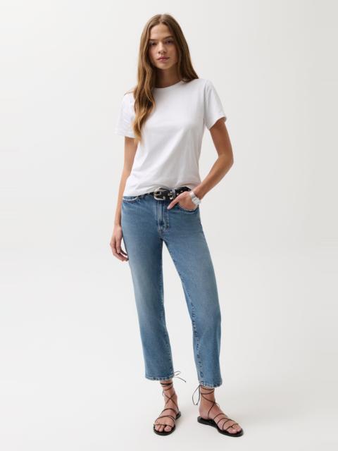 PISTOLA ALEKS MID RISE STRAIGHT CROPPED JEAN - RIVER