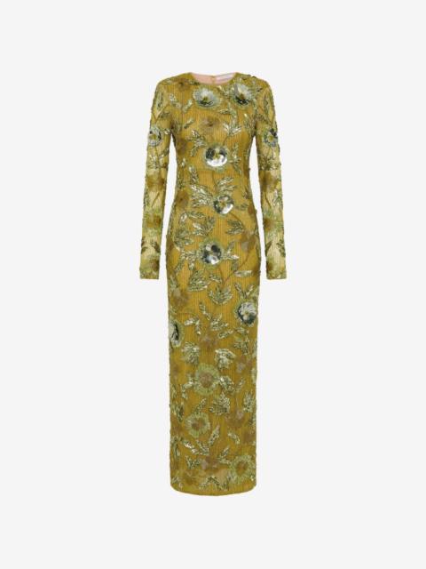 RACHEL GILBERT Pierre floral-embellished maxi dress