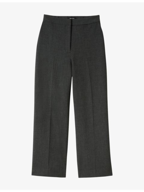 WHISTLES High-Rise Straight-Leg Stretch-Woven Trousers