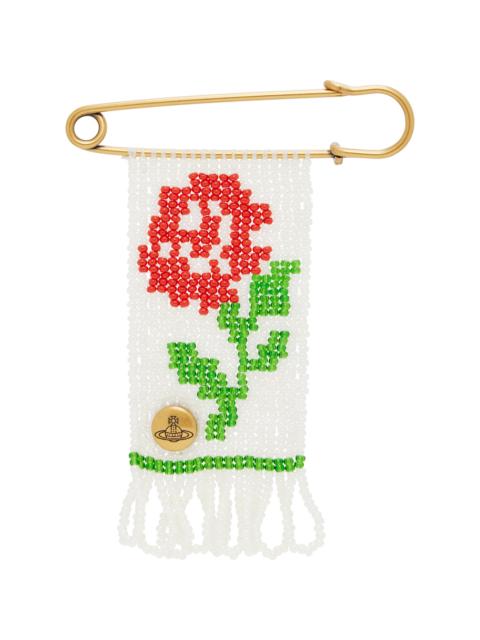 Vivienne Westwood Rose Beaded Charm Brooch
