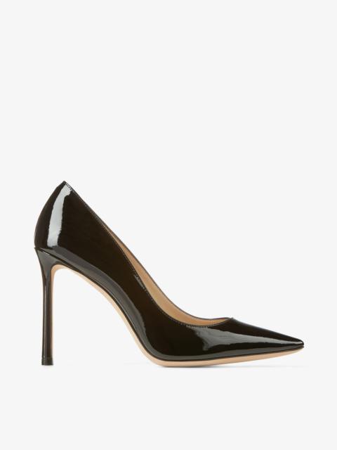 JIMMY CHOO Romy 100
Black Patent Leather Pointy Toe Pumps