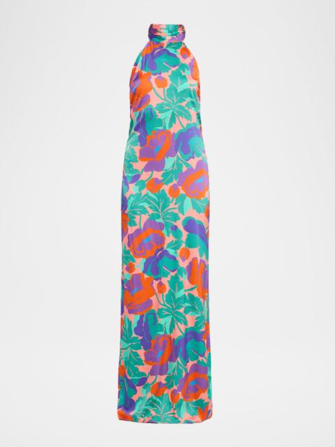 RAMY BROOK Tatiana Floral-Print Halter Gown
