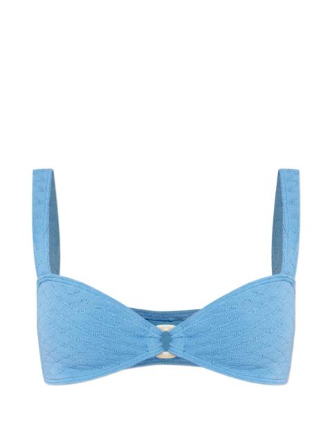bond-eye ring textured swimsuit