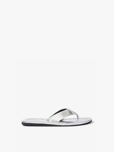 Cooper Flip Flop Sandals in Crinkled Metallic