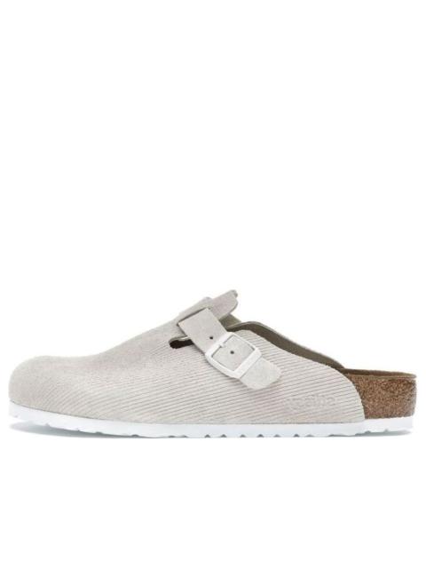 BIRKENSTOCK Birkenstock x Stssy Boston Suede Embossed 'Bone' 1019742