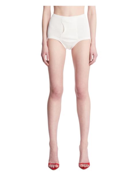 RIER White Ribbed Shorts